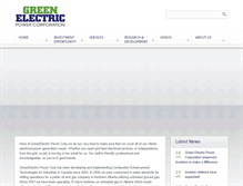 Tablet Screenshot of greenelectricpower.com